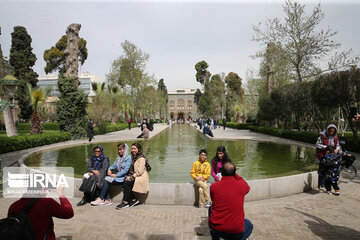 Nowruz tourism in Golestan Palace in Tehran