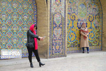 Nowruz tourism in Golestan Palace in Tehran