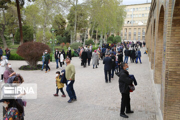 Nowruz tourism in Golestan Palace in Tehran