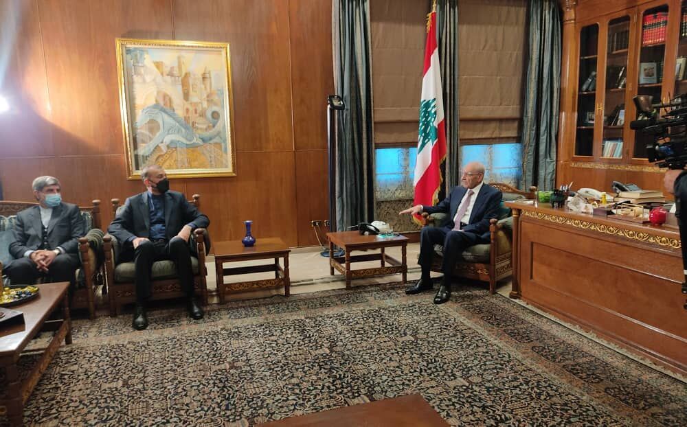 Amirabdollahian rencontre le Président du Parlement libanais
