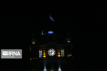 Earth Hour on different Iranian buildings