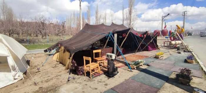 سیاه چادرهای عشایری در پنج شهر آذربایجان‌غربی برپا شد