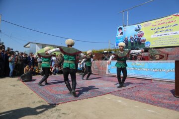 افتتاح نوروزگاه در روستای صحنه سفلی آق قلا