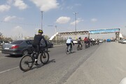 ۱۲ دوچرخه سوار مسیر ارومیه - سلماس را رکاب می‌زنند