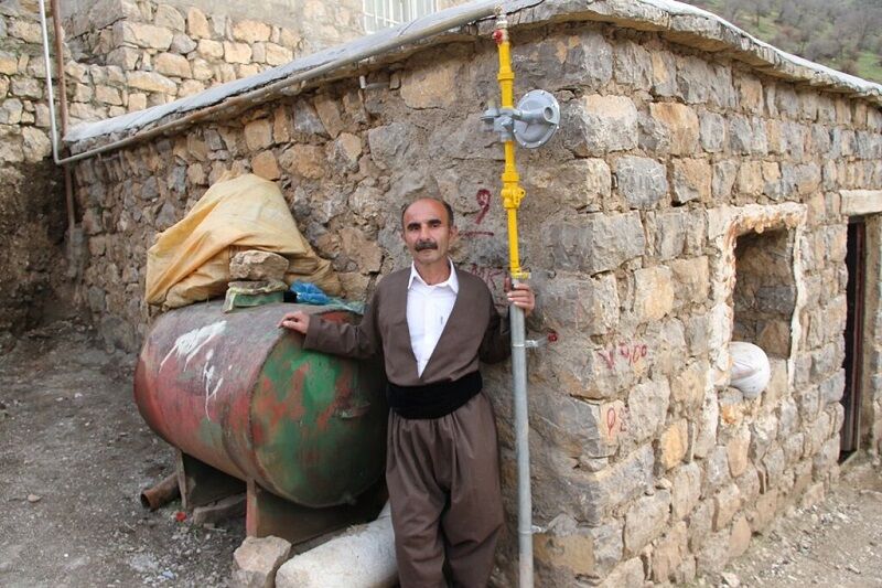 بهره‌برداری از طرح گازرسانی به ۲ روستای مهاباد