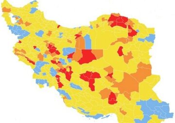 گسترش رنگ قرمز کرونایی در خراسان شمالی