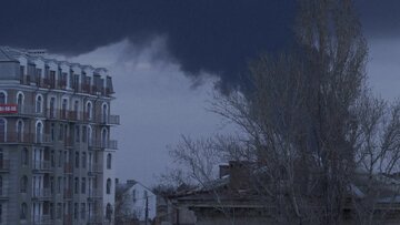 دود سیاه ناشی از انفجار شهر اودسای اوکراین را فرا گرفت
