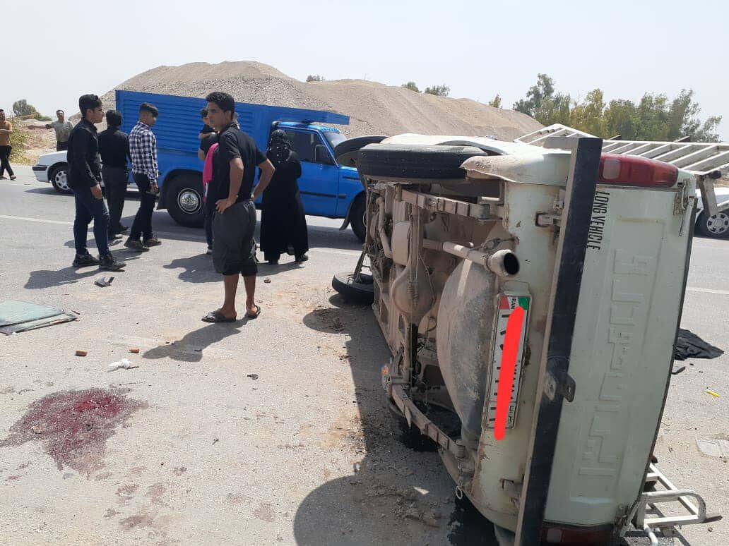 تصادف در جاده شوشتر به دزفول هشت مصدوم و یک فوتی برجا گذاشت
