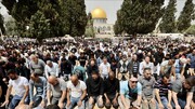 ۸۰ هزار فلسطینی نماز اولین جمعه ماه رمضان را در مسجد الاقصی اقامه کردند