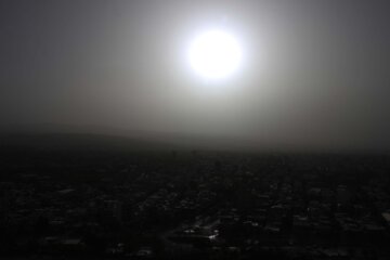 آلودگی هوای بروجرد در اثر گرد و غبار