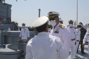 Recibimiento de la flotilla naval iraní en Konarak