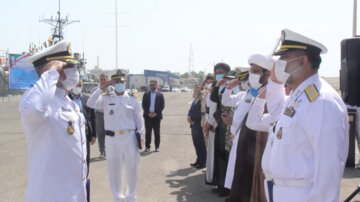 Cérémonie d'accueil réservée aux flottes de la Marine à Konarak au sud de l’Iran