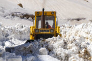جاده ۱۴ روستای شهرستان اردل به دلیل بارش برف بسته است