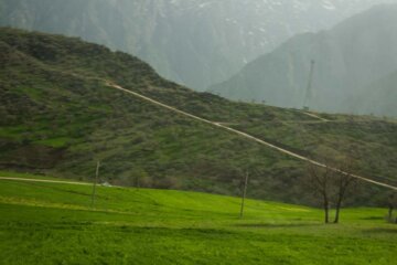 طبیعت بهاری مسیر کامیاران به سروآباد