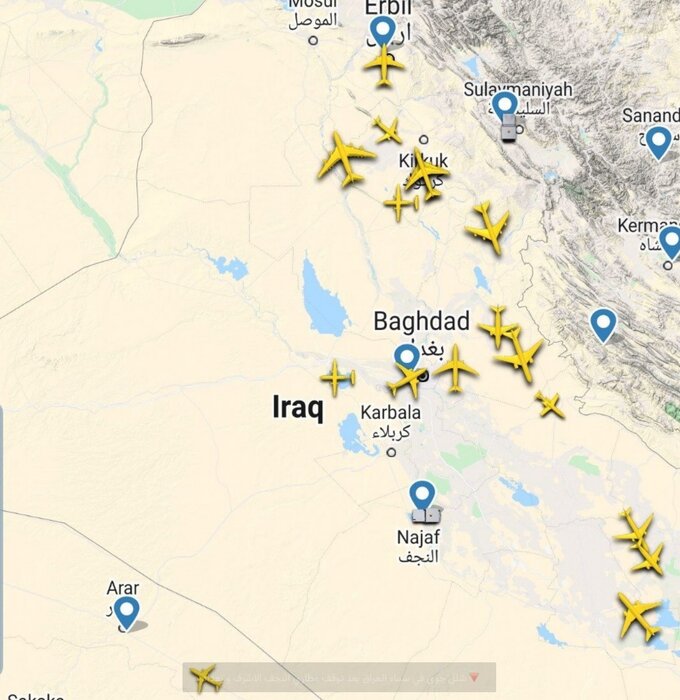 طوفان پروازها را در برخی فرودگاه های عراق متوقف کرد