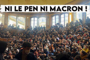 "نه مکرون، نه لو پن"؛ دانشگاه سوربُن در اشغال معترضان به انتخابات