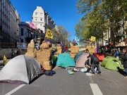 فرانسه بر مدار خشونت علیه معترضان به انتخابات؛ فعالان محیط‌زیستی در پاریس چادر زدند