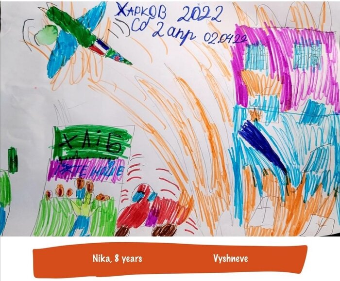 کودکان جنگ زده اوکراینی به هنر پناه بردند