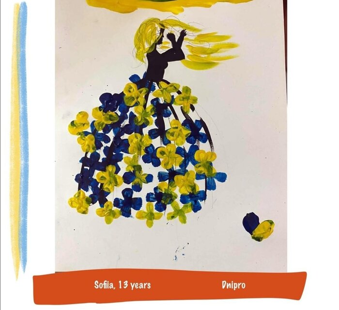 کودکان جنگ زده اوکراینی به هنر پناه بردند