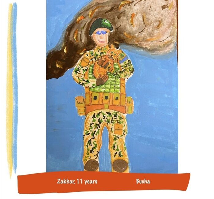 کودکان جنگ زده اوکراینی به هنر پناه بردند