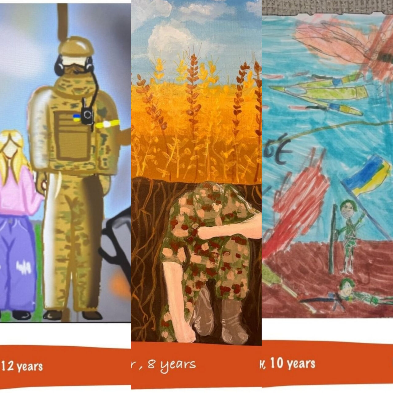 کودکان جنگ زده اوکراینی به هنر پناه بردند 