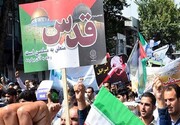 راهپیمایی روز جهانی قدس سبب روحیه بخشی به مبارزان فلسطینی است