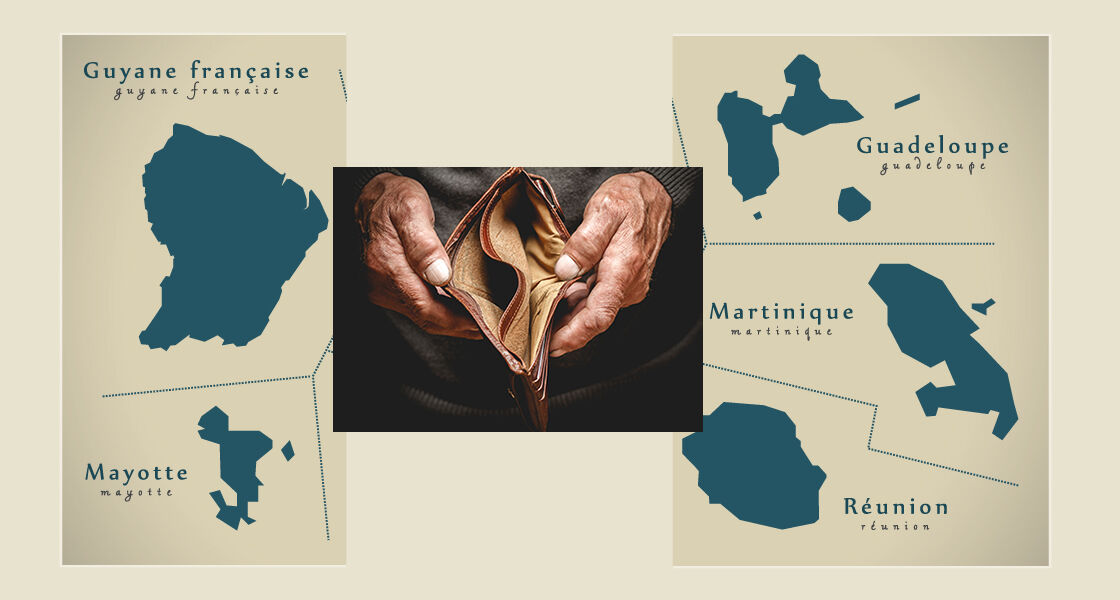 Inégalité en France : taux de pauvreté 14% en métropole, 53% dans les DOM