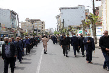 عزاداری خیابانی مردم آستارا در سالروز شهادت مولای متقیان‎‎