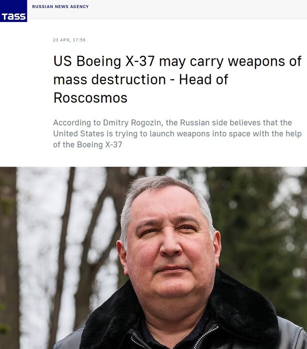 روسیه: آمریکا با فضاپیمای فوق سری سلاح کشتار جمعی به فضا حمل می کند