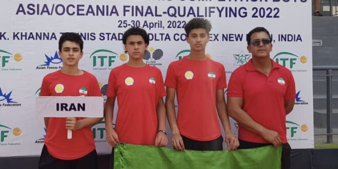 اولین پیروزی تیم تنیس پسران در مقدماتی جهانی