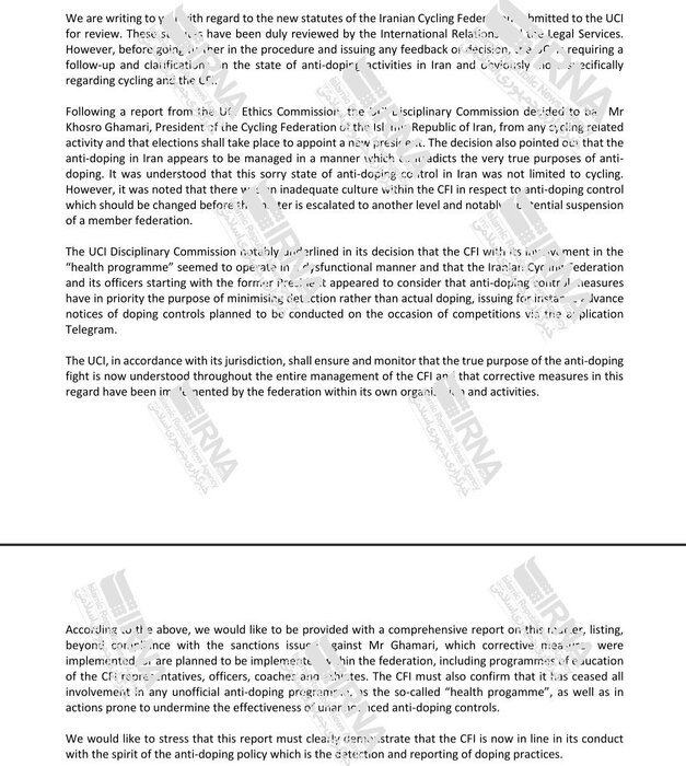 واکنش اتحادیه جهانی دوچرخهسواری به تعلل در تایید اساسنامه ایران؛ «مهندسی دوپینگ»