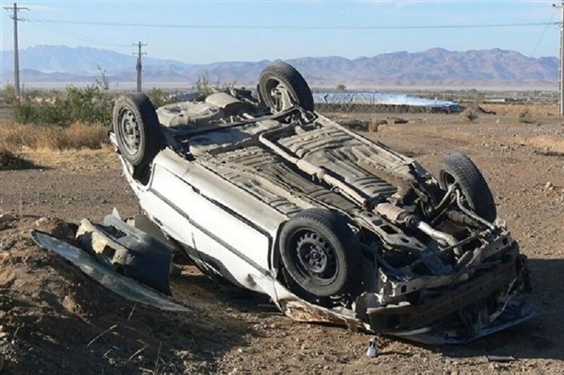 حادثه واژگونی خودرو در خوزستان ۲ کشته و هشت مصدوم بر جا گذاشت