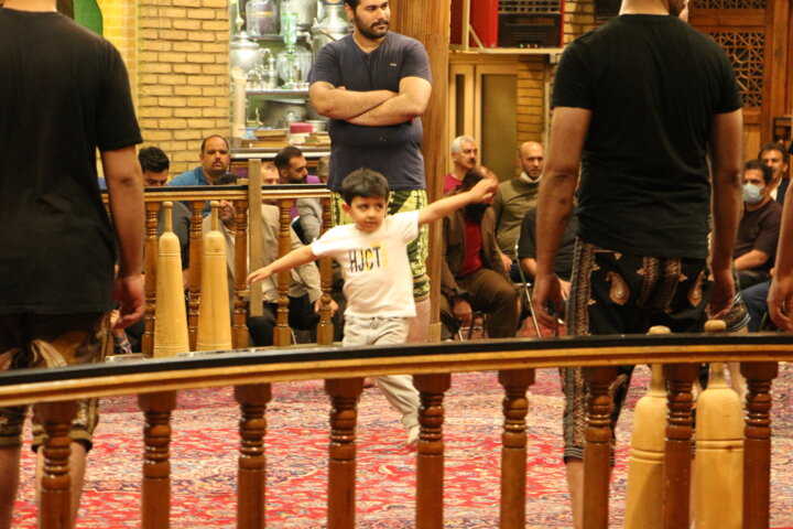 ورزش باستانی همراه با پهلوان ها در تکیه نیاوران