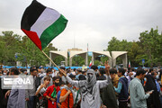 ایرانیوں کی فلسطینی عوام سے اظہار یکجہتی کے مناظر