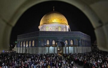 هزاران فلسطینی در مسجدالاقصی نماز اقامه کردند