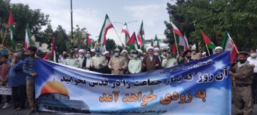 تلالو حضور مردم استان سمنان زیر پرچم اسلام در حمایت از قدس شریف