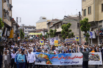 راهپیمایی روز قدس در صومعه سرا