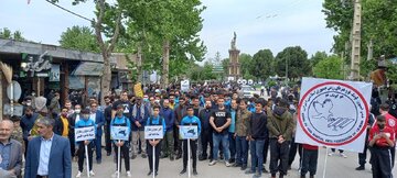 حضور پرشور مردم مومن و روزه دار سلسله در راهپیمایی روز جهانی قدس