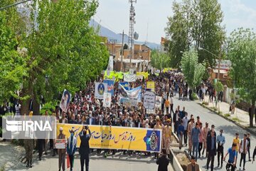 راهپیمایی مردم جنوب آذربایجان غربی در روز قدس