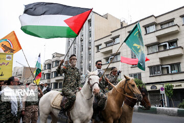 دارالحکومت تہران میں عالمی یوم القدس کی شاندر ریلی پر ایک جھلک