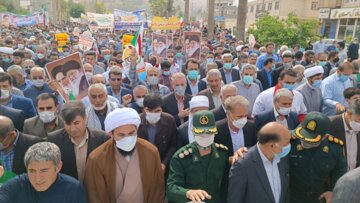 راهپیمایی روز جهانی قدس در شهرستان سرپل ذهاب