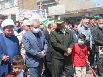 راهپیمایی روز قدس در بیله سوار مغان