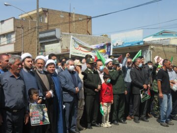 راهپیمایی روز قدس در بیله سوار مغان