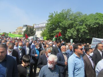 راهپیمایی روز قدس در بیله سوار مغان