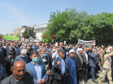 راهپیمایی روز قدس در بیله سوار مغان