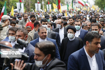 ایرانی سرکاری، فوجی اور مذہبی شخصیات کی عالمی یوم القدس مارچ میں شرکت