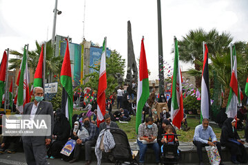 ایرانیوں کی فلسطینی عوام سے اظہار یکجہتی کے مناظر