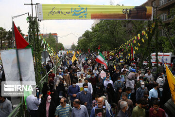 ایرانیوں کی فلسطینی عوام سے اظہار یکجہتی کے مناظر