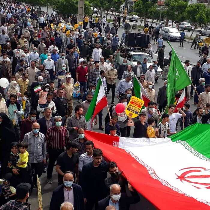 بیعت مجدد مردم شهرستان های استان تهران در روز قدس با آرمان های امام راحل