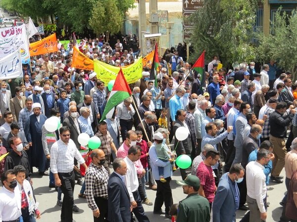 قدردانی امامجمعه و سرپرست فرمانداری ابرکوه از مردم برای حضور در راهپیمایی قدس